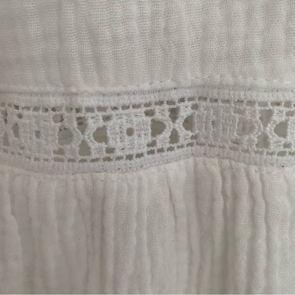Magaschoni 100% Organic Cotton Peasant Tiered Midi Dress Size S - Picture 10 of 14